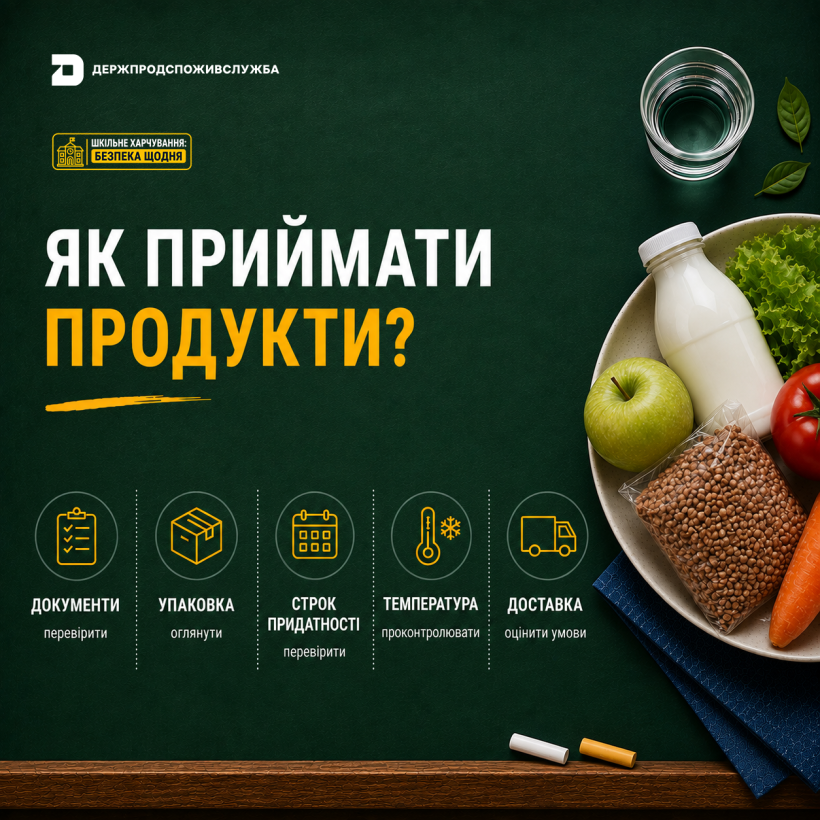 Шкільне харчування: як правильно приймати продукти на харчоблоці?