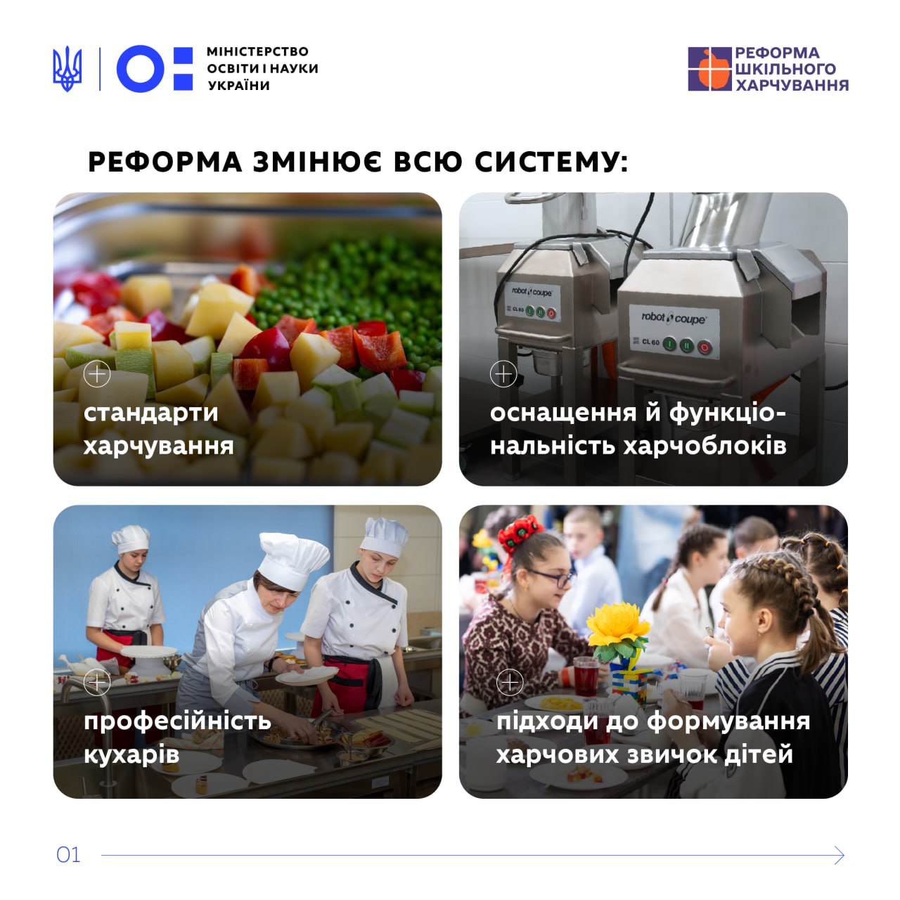 На фото зміні в реформі по напрямкам